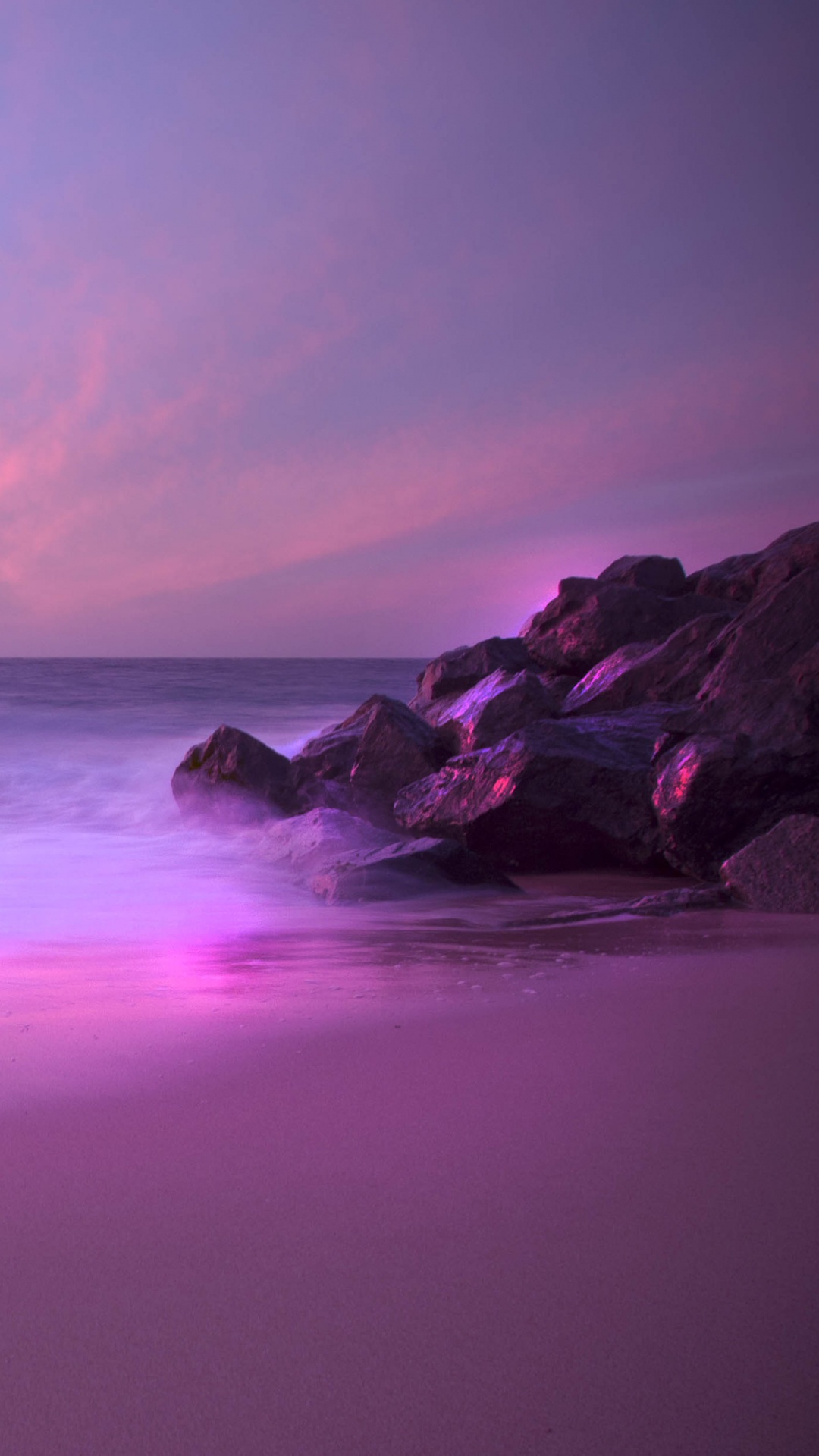 Обои iMac, Apple МасВоок Pro, природа, горизонт, пурпур в разрешении 1080x1920