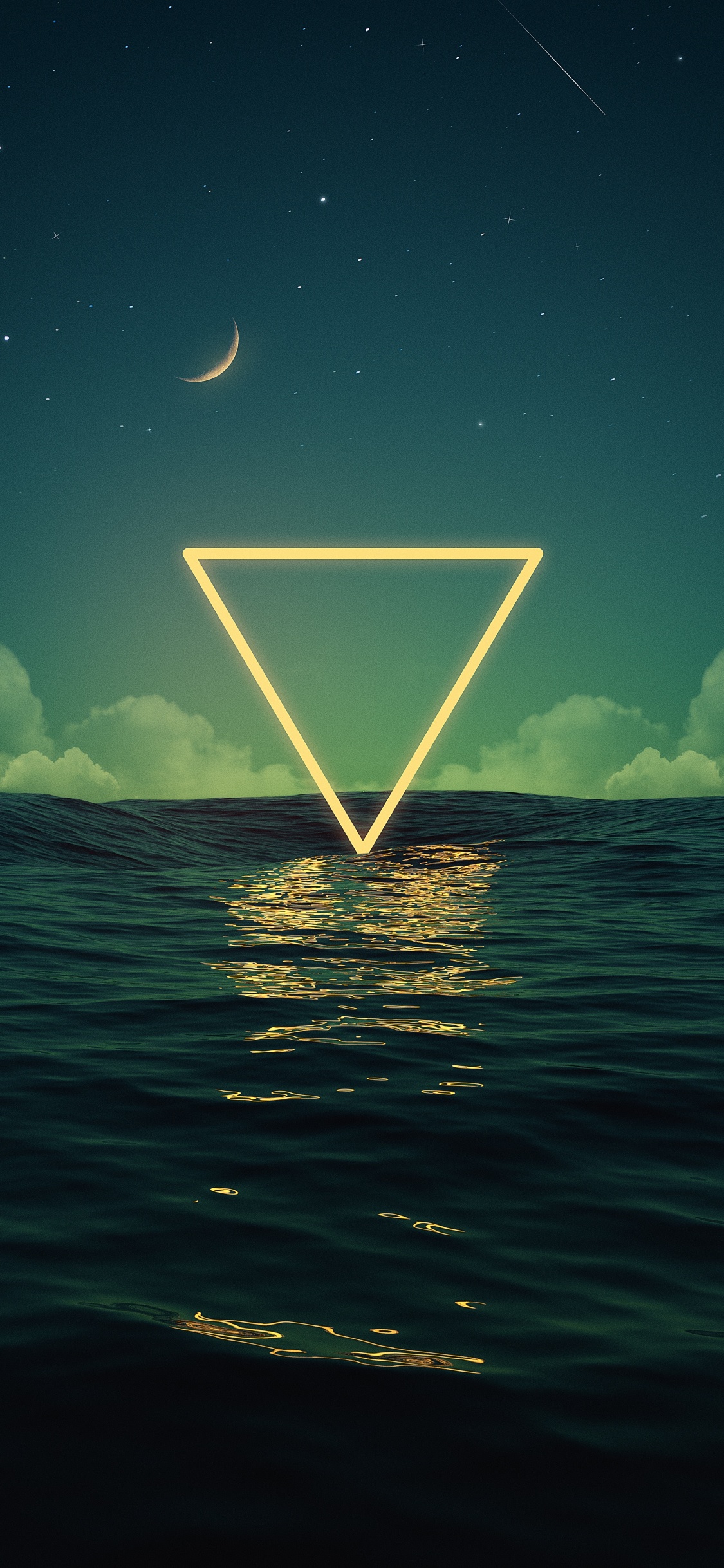 Обои луна, вода, атмосфера, дневное время, жидкий в разрешении 1125x2436