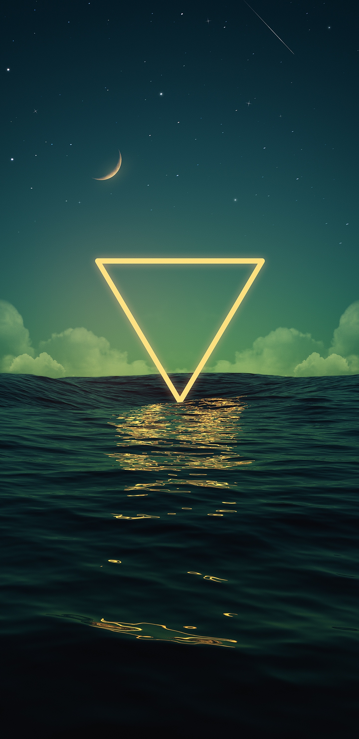 Обои луна, вода, атмосфера, дневное время, жидкий в разрешении 1440x2960