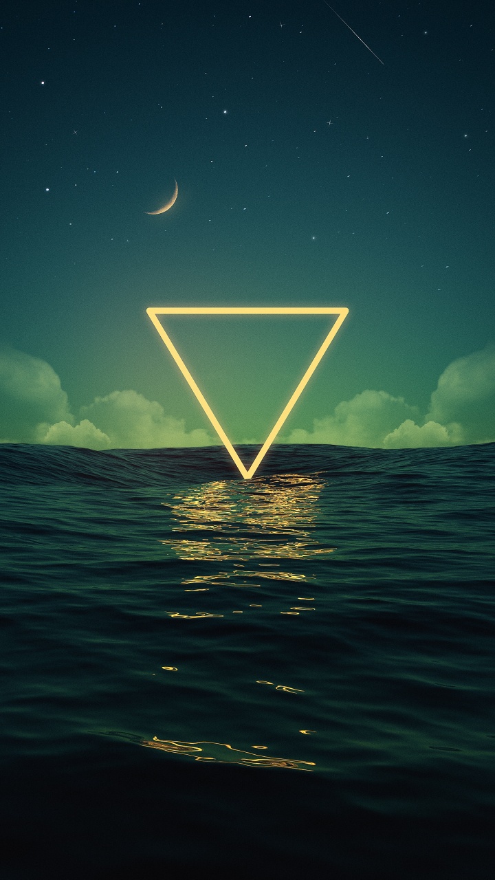 Обои луна, вода, атмосфера, дневное время, жидкий в разрешении 720x1280