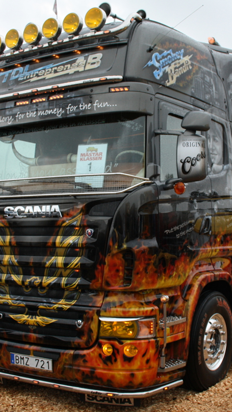 Обои Скания АБ, авто, грузовик, транспорт, автомобильный экстерьер в разрешении 750x1334