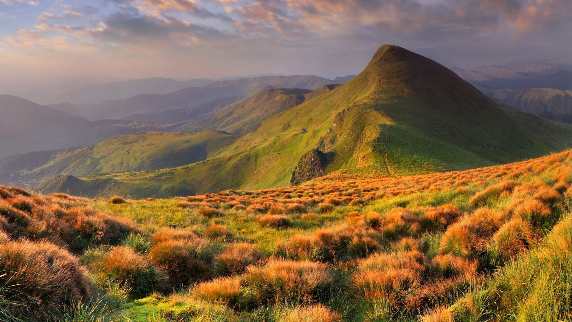 Обои Украина пейзаж, пейзаж, горный рельеф, нагорье, холм в разрешении 1920x1080