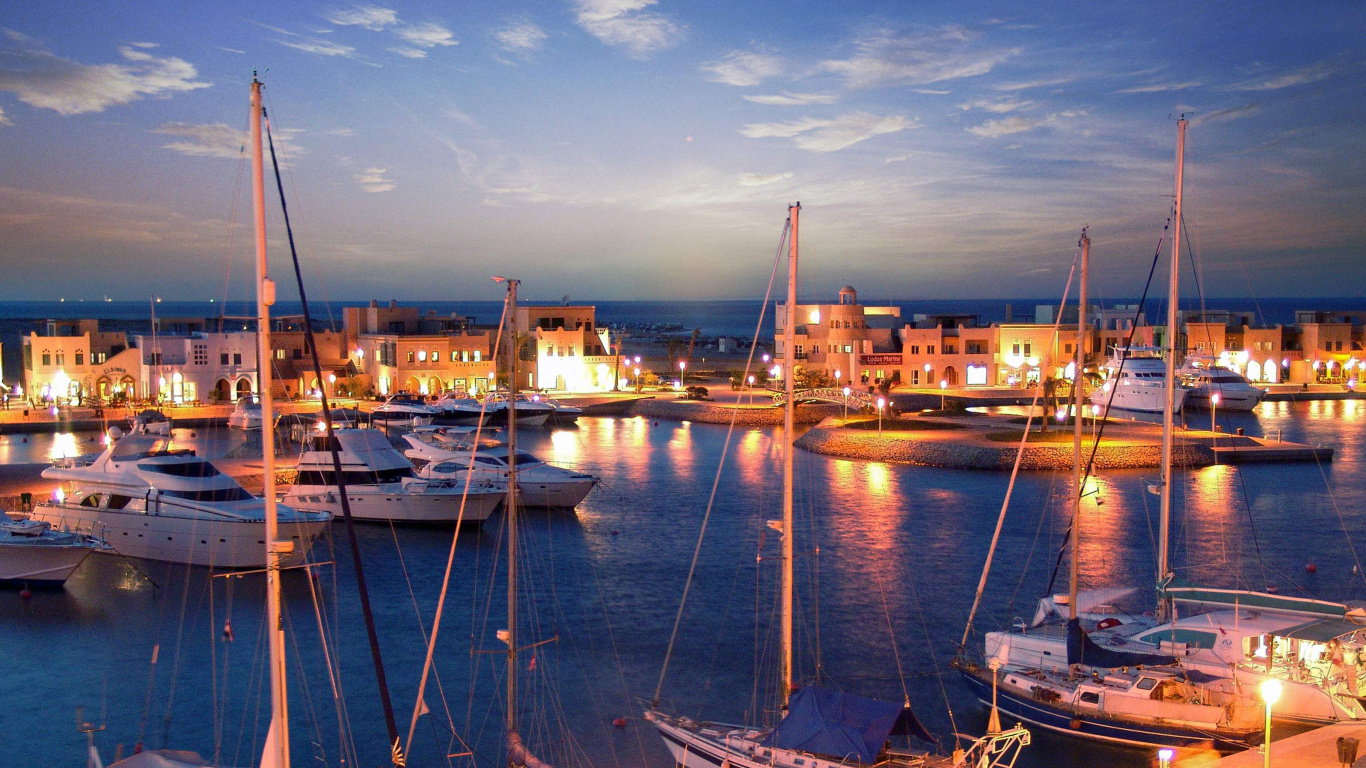 Обои туризм, Марина, гавань, лодка, порт в разрешении 1366x768