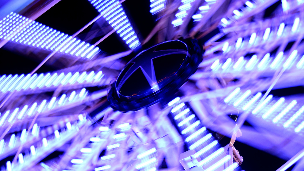 Обои вращение, синий, пурпур, Фиолетовый, свет в разрешении 1280x720