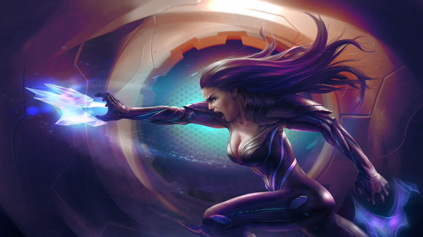 Обои арт, иллюстрация, темнота, мифическое существо, аниме в разрешении 1366x768