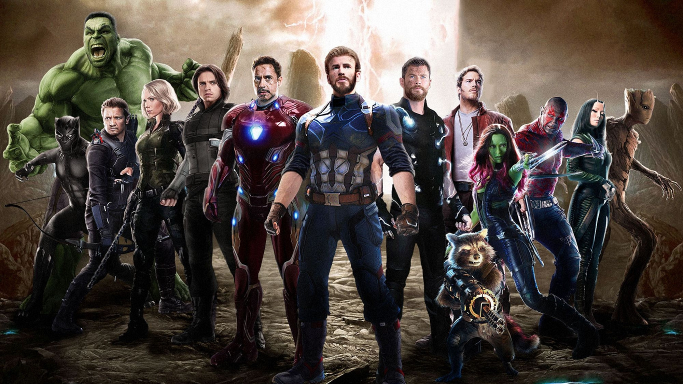 Обои Мстители: Война бесконечности, Клинт Бартон, Черная пантера, фигурка, marvel в разрешении 1366x768