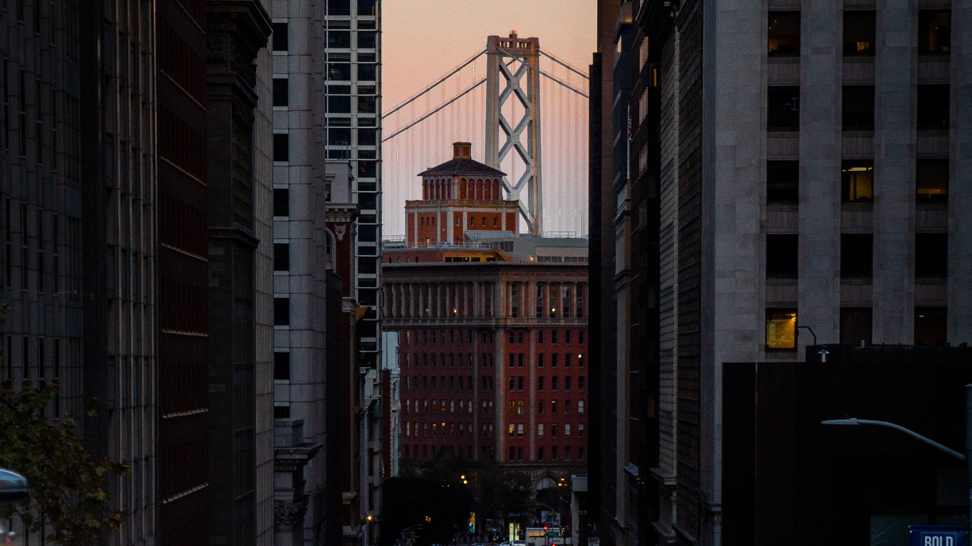 Обои городской район, город, улица, населенный пункт, метрополия в разрешении 1366x768
