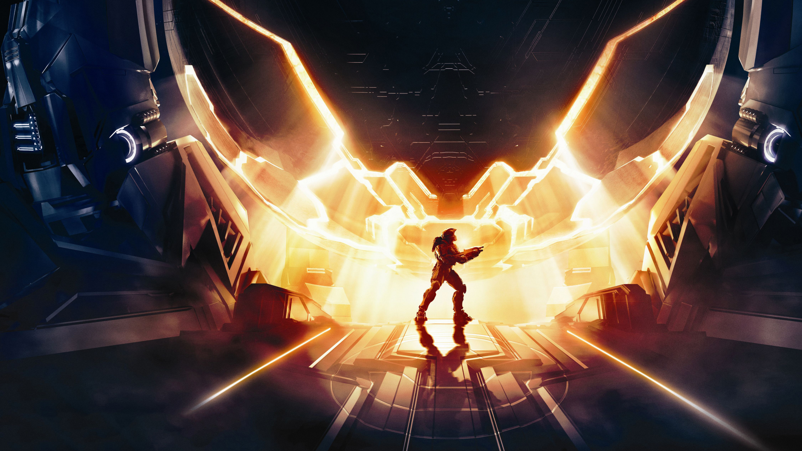 Обои halo 4, мастер чиф, компьютерная игра, игры, тепло в разрешении 2560x1440