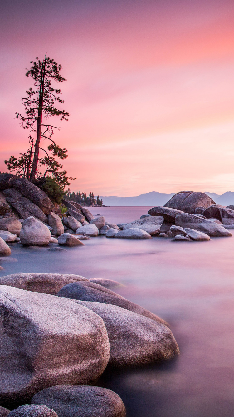 Обои берег, море, водоем, природа, природный ландшафт в разрешении 750x1334