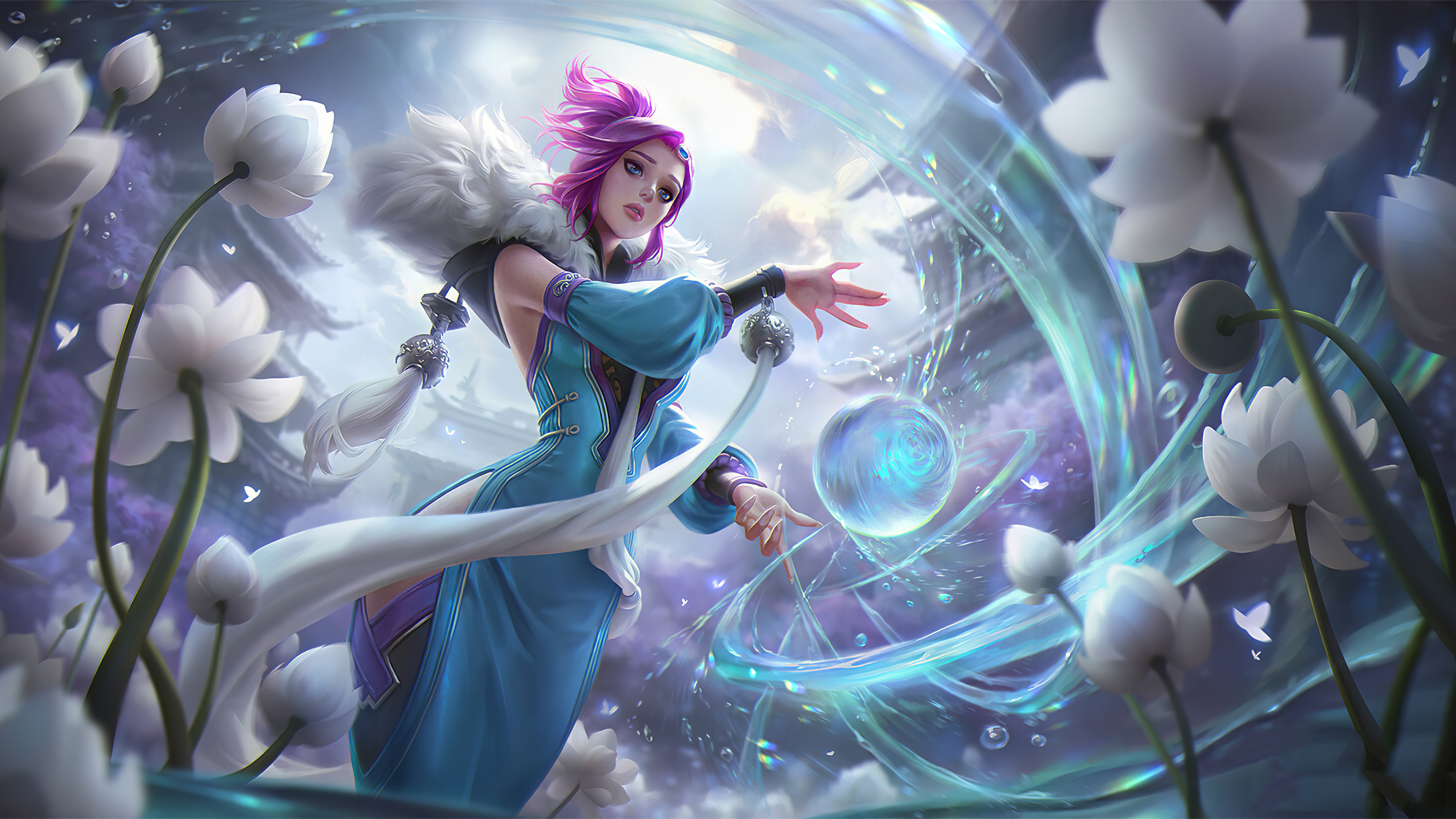 Обои леди чжэнь, Честь царей, Миледи де Винтер, геймер, пурпур в разрешении 3840x2160