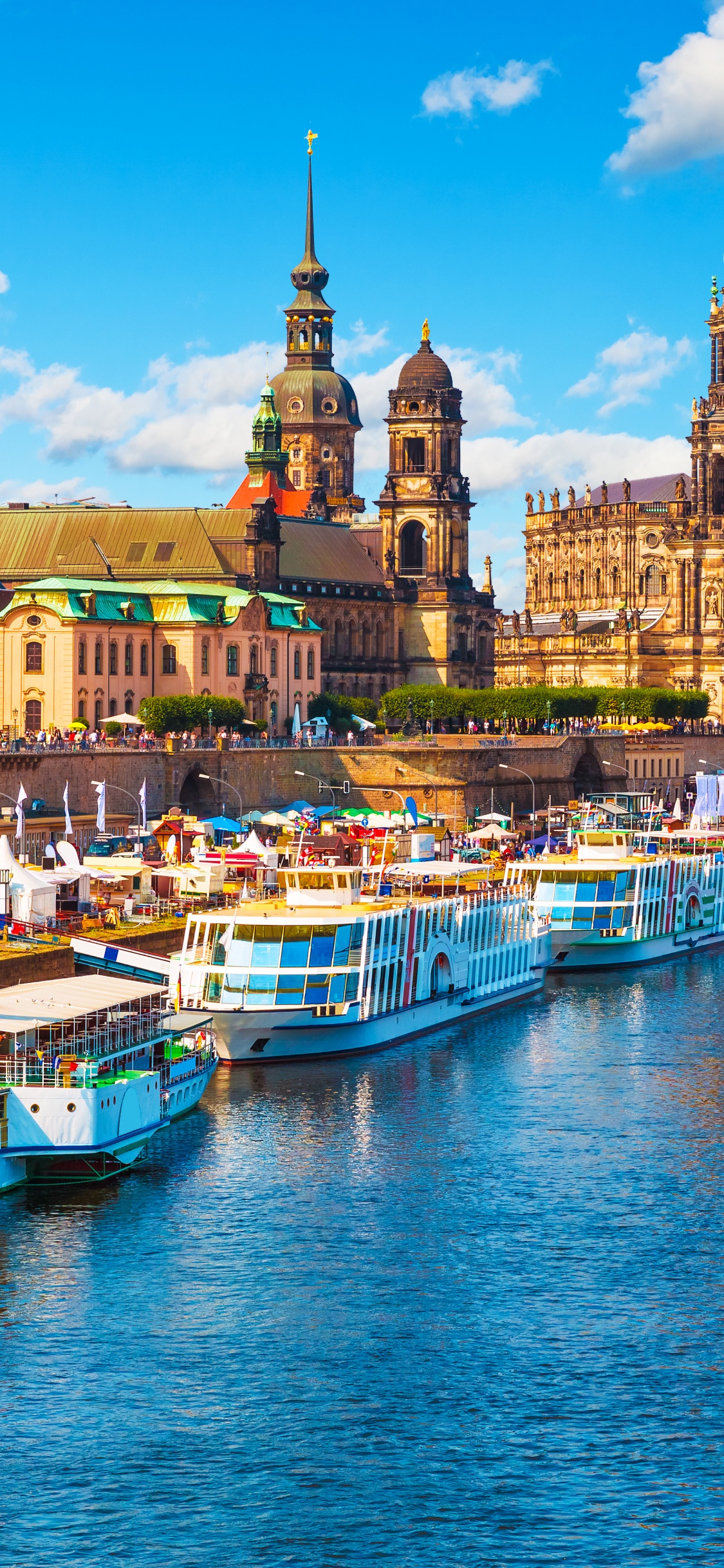 Обои Эльба, реки, перевозка воды, гавань, водный путь в разрешении 1125x2436