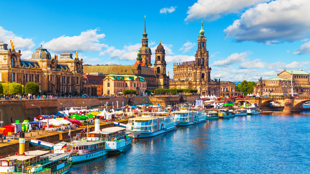 Обои Эльба, реки, перевозка воды, гавань, водный путь в разрешении 1280x720