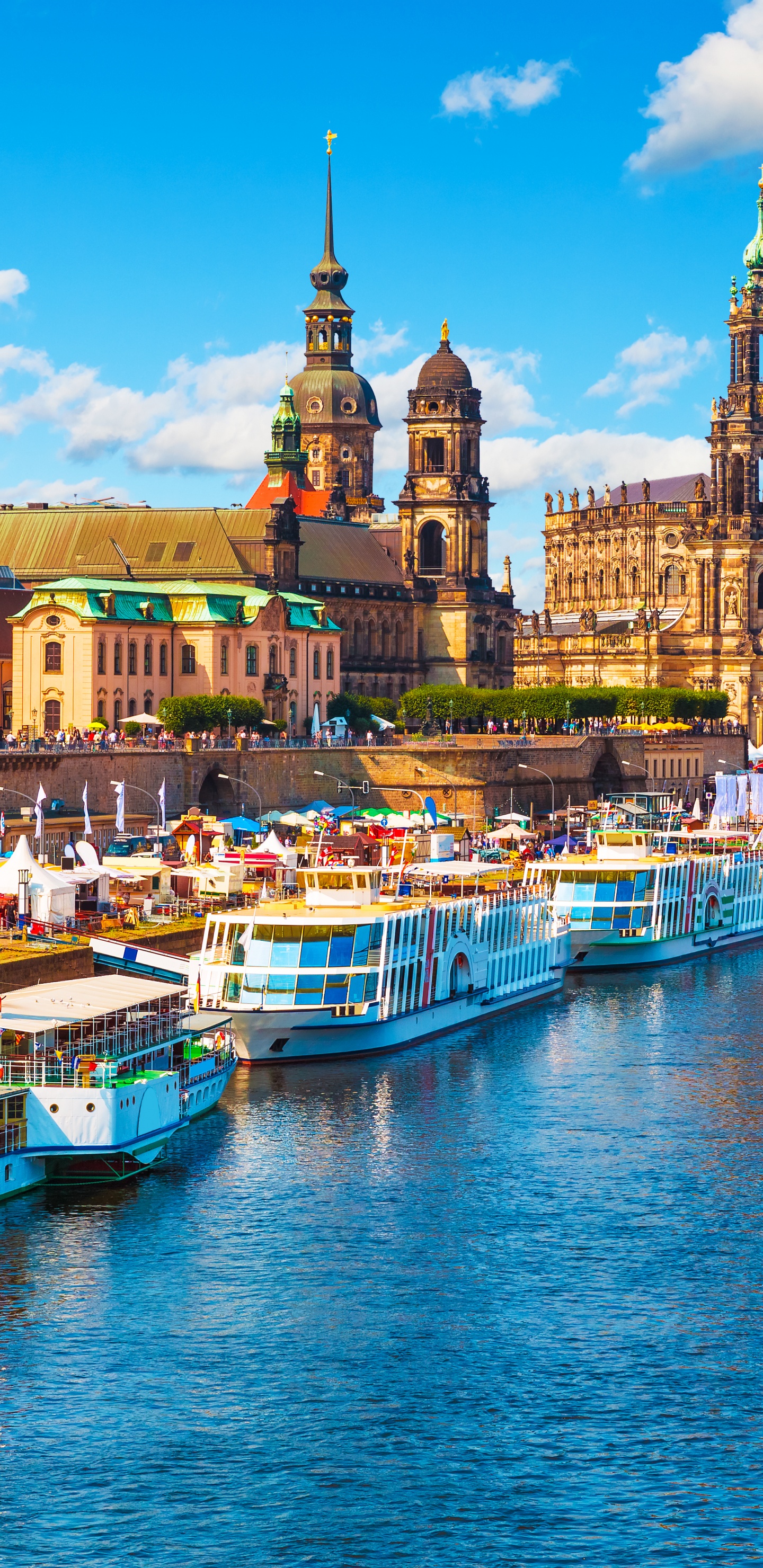 Обои Эльба, реки, перевозка воды, гавань, водный путь в разрешении 1440x2960