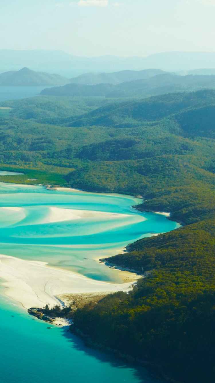 Обои уитсандейайлендс, Пляж Уайтхэвен, Хамилтон Айленд, большой барьерный риф, пляж в разрешении 750x1334
