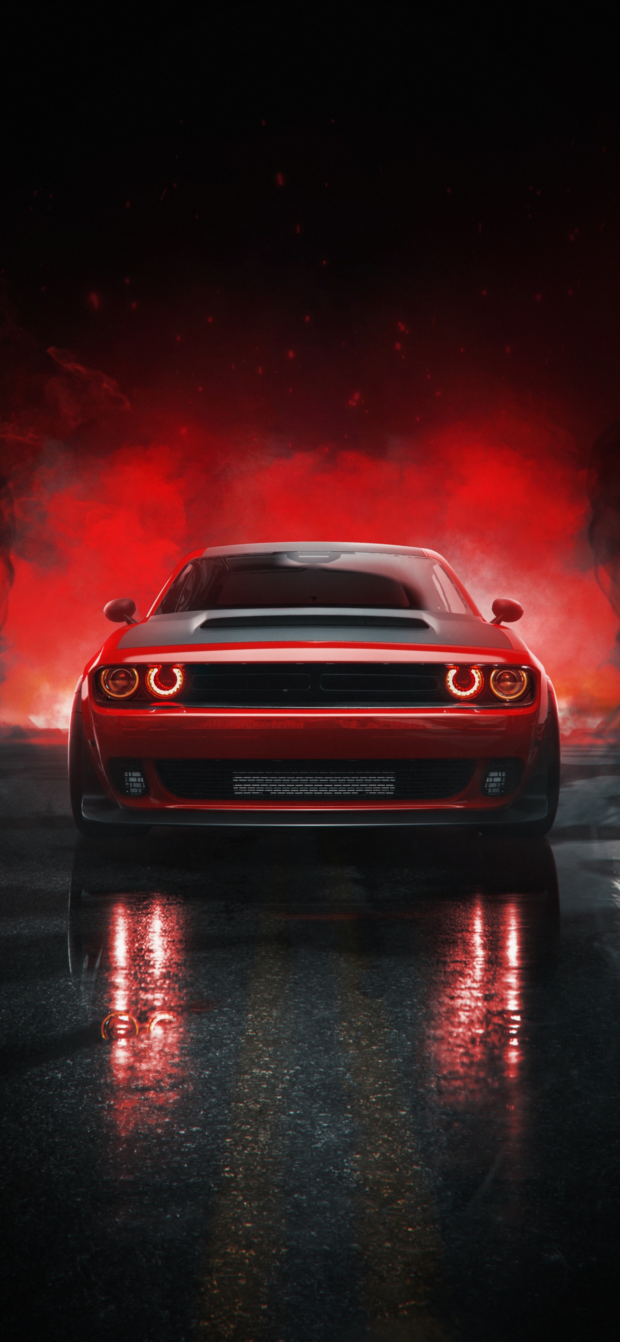 Обои dodge, Додж Чарджер СРТ мегеру, легковые автомобили, спорткар, мускул кар в разрешении 1242x2688