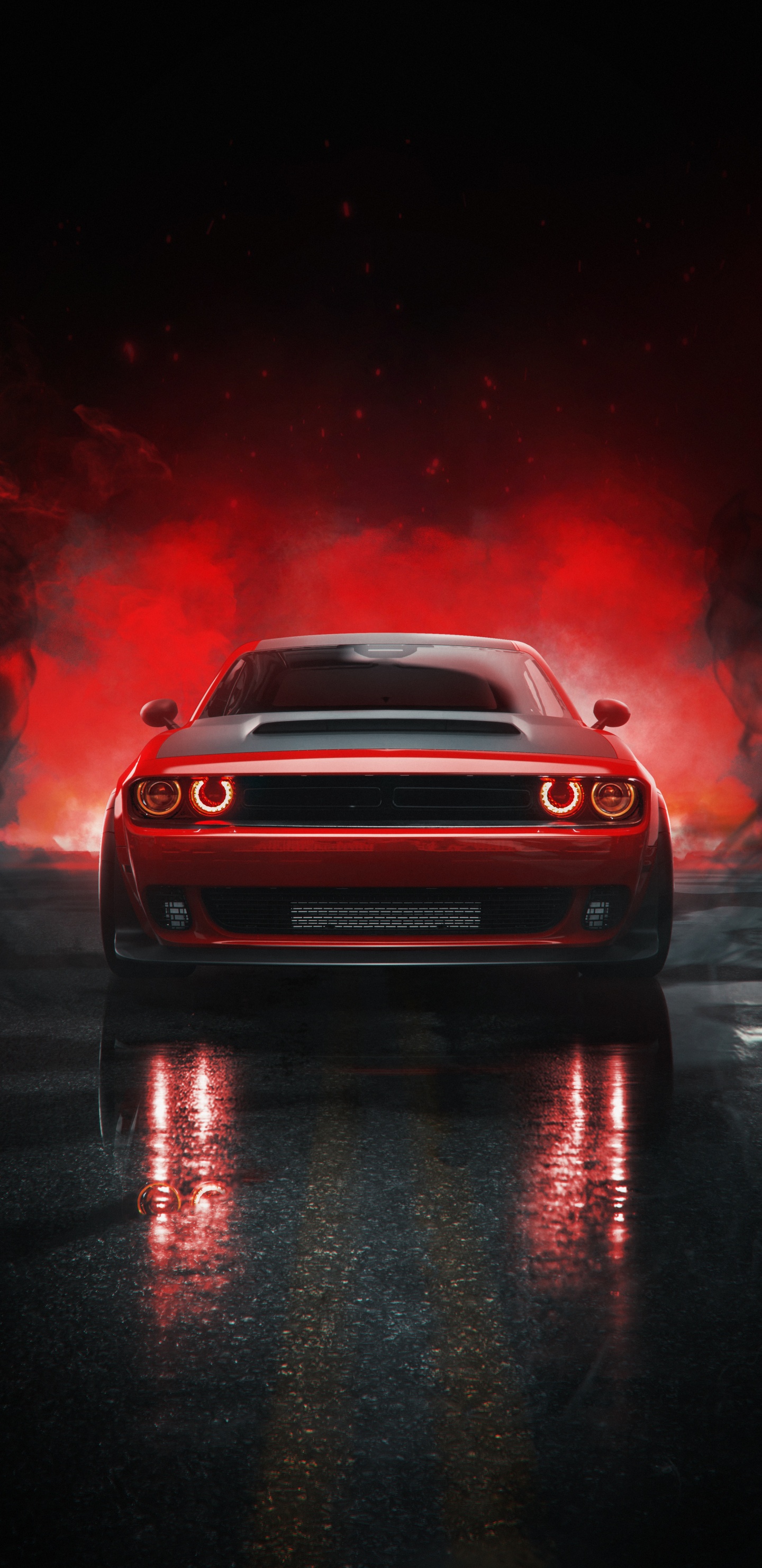 Обои dodge, Додж Чарджер СРТ мегеру, легковые автомобили, спорткар, мускул кар в разрешении 1440x2960