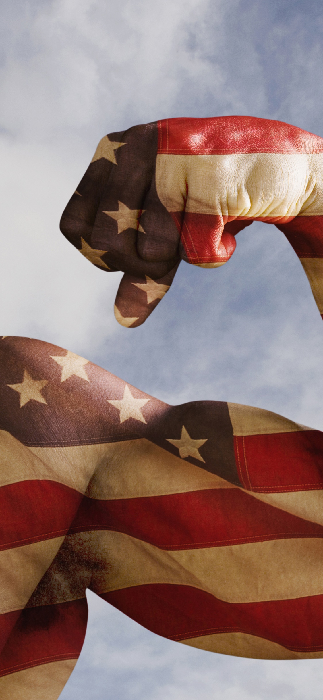 Обои Соединенные Штаты, красный цвет, флаг, облако, флаг Соединенных Штатов в разрешении 1125x2436