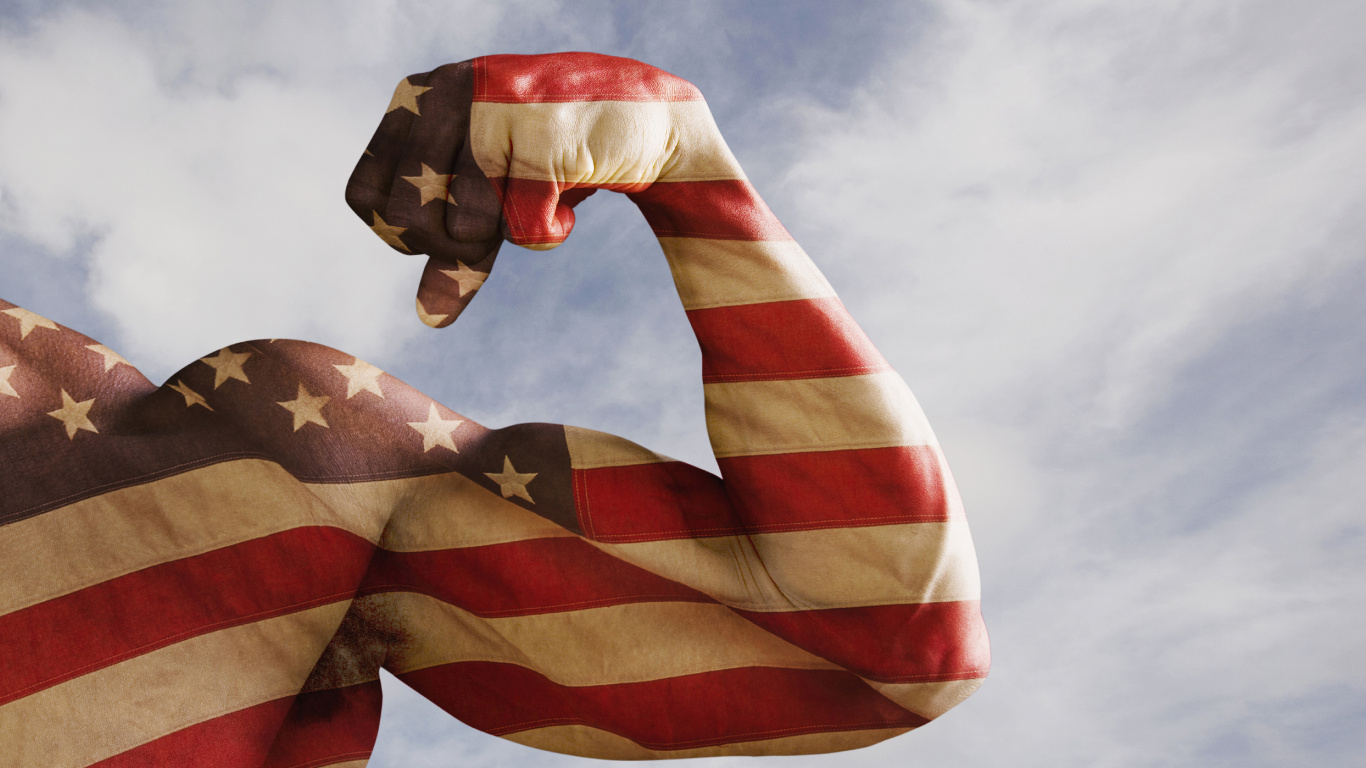 Обои Соединенные Штаты, красный цвет, флаг, облако, флаг Соединенных Штатов в разрешении 1366x768