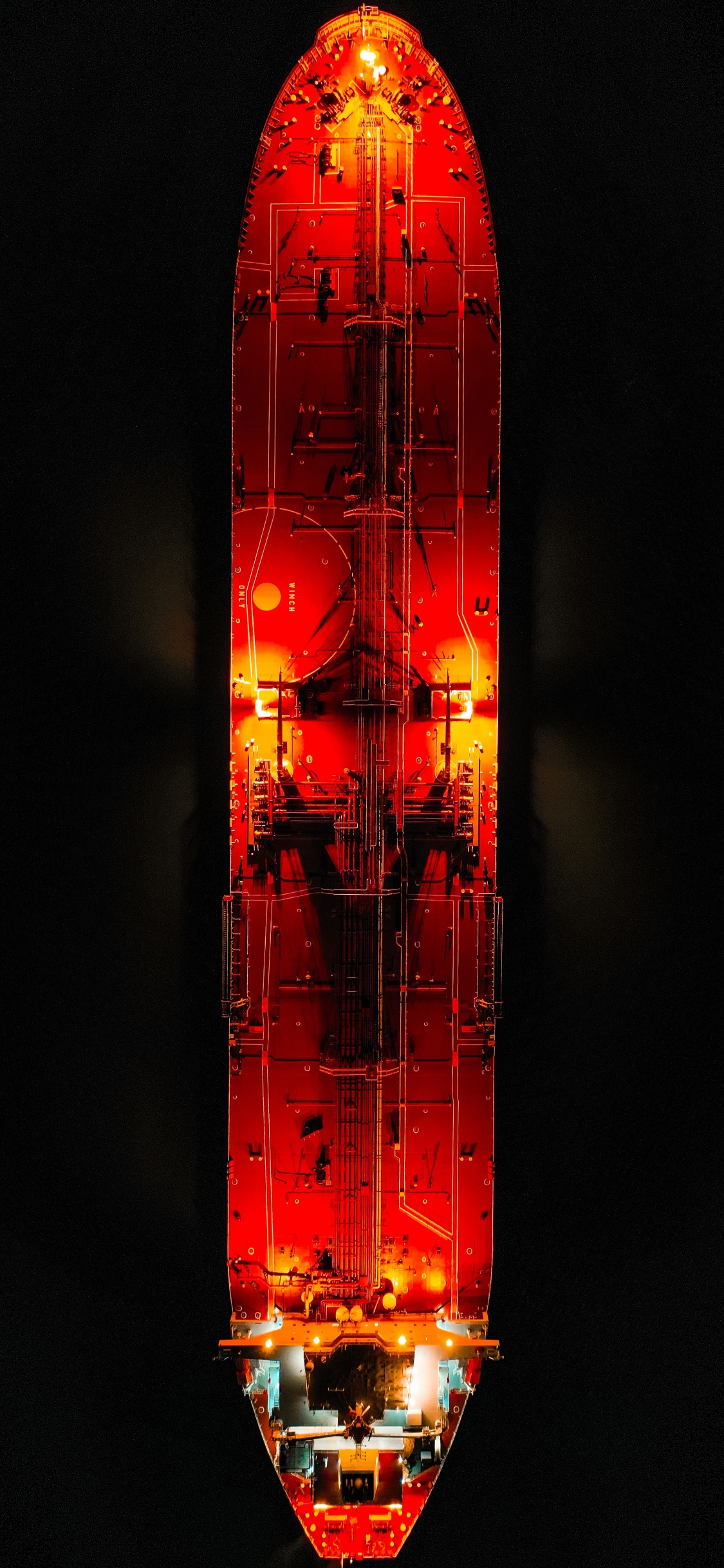 Обои освещение, красный цвет, свет, осветительная арматура, Лампа в разрешении 1125x2436