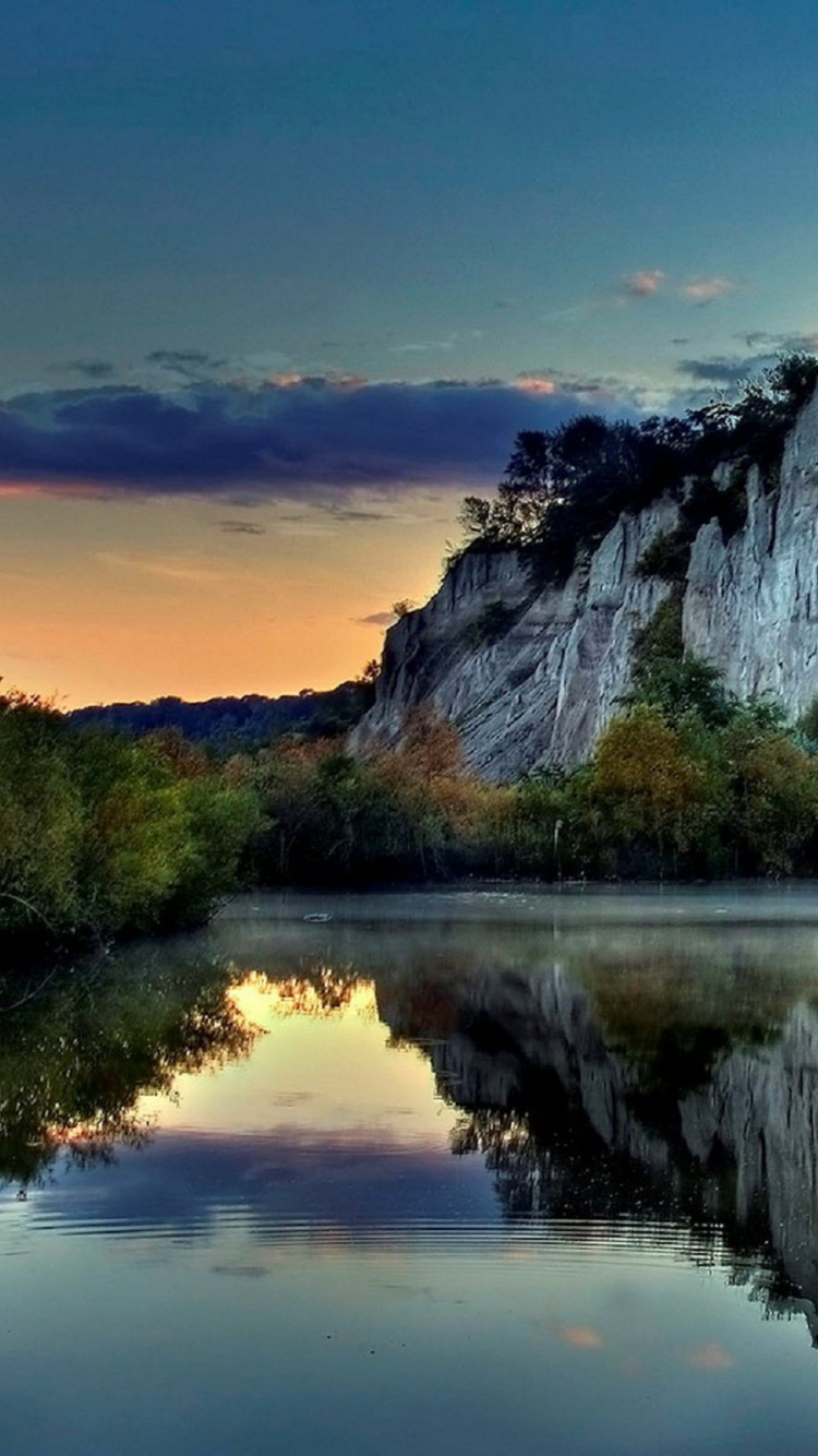 Обои природа, отражение, вода, дикая местность, природный заповедник в разрешении 750x1334