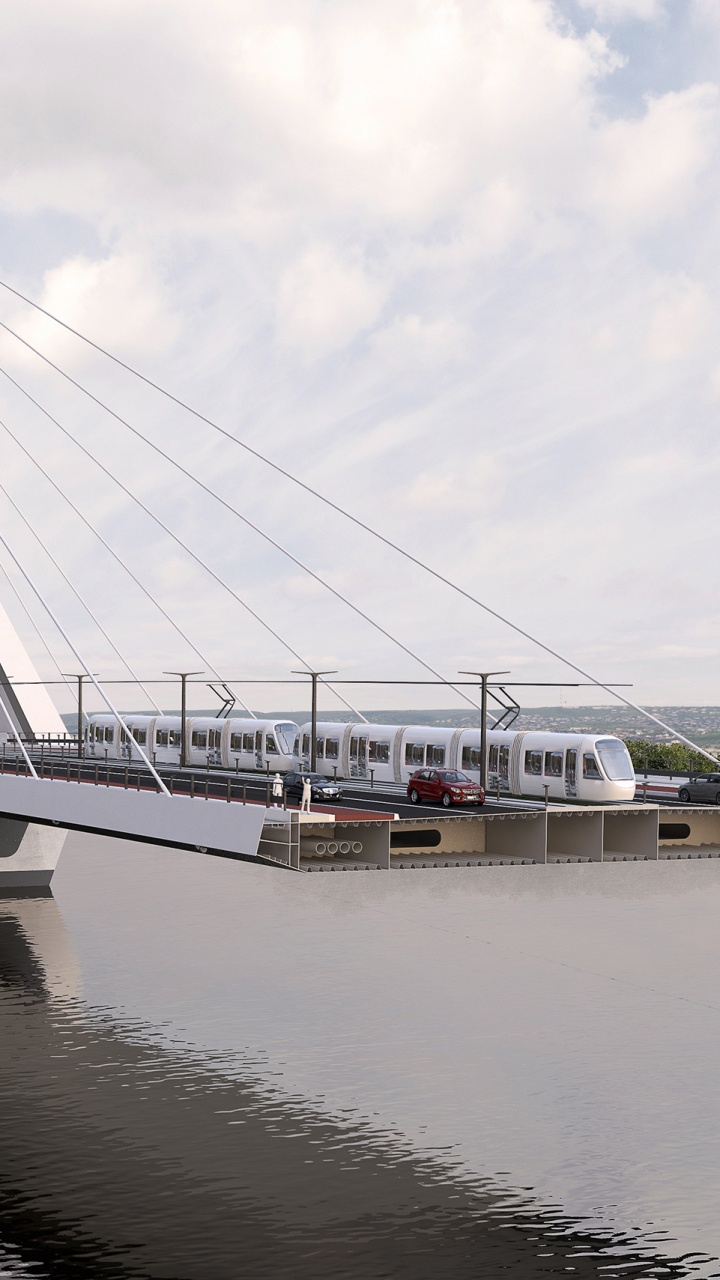 Обои новый Будапештский мост, UNStudio, мост, архитектура, вантовый мост в разрешении 720x1280