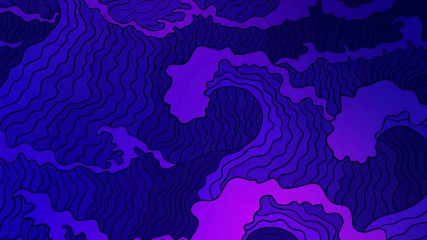 Обои японская волна аннотация, японский, лазурный, Аква, арт в разрешении 1366x768