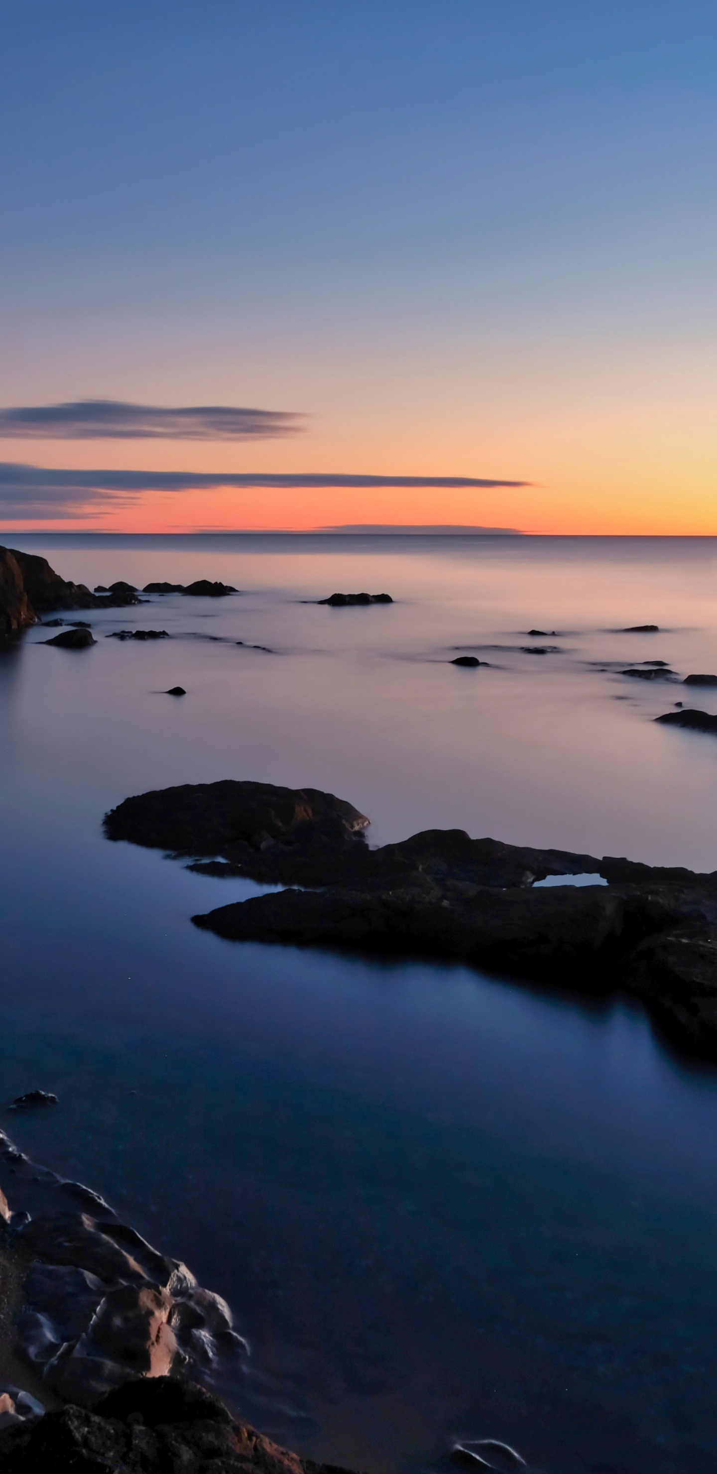 Обои море, вода, гидроресурсы, облако, природный ландшафт в разрешении 1440x2960