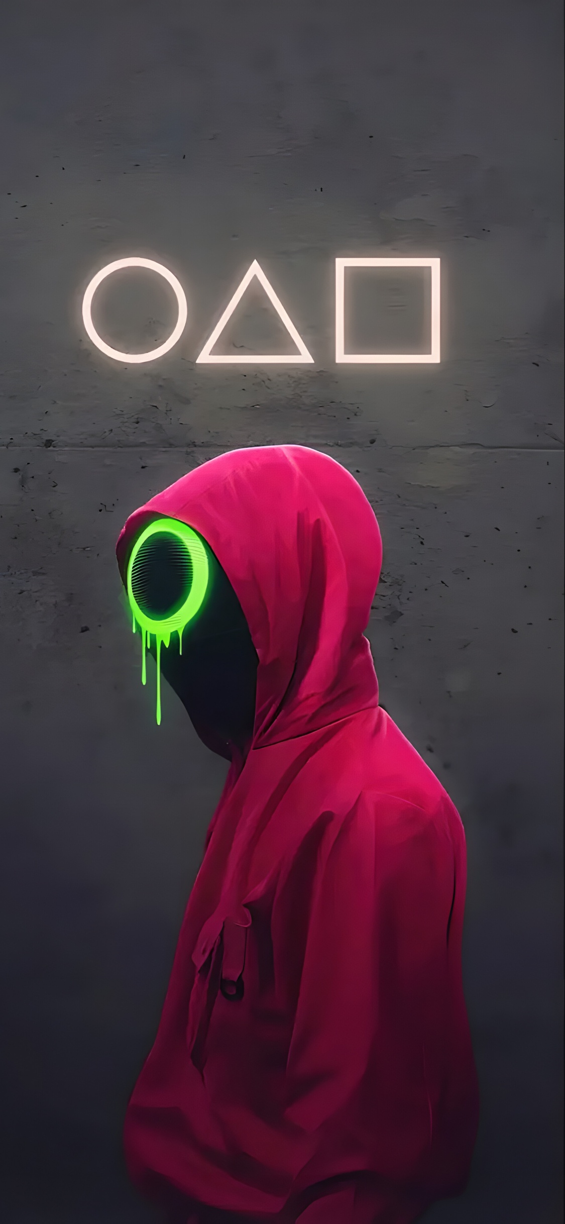 Обои визуальное искусство, игра в кальмара, графический дизайн, иллюстрация, рукав в разрешении 1125x2436