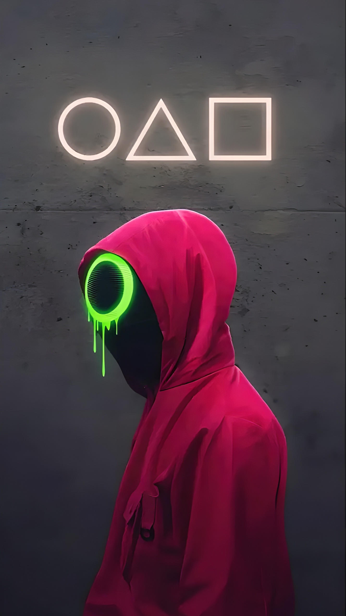 Обои визуальное искусство, игра в кальмара, графический дизайн, иллюстрация, рукав в разрешении 1440x2560