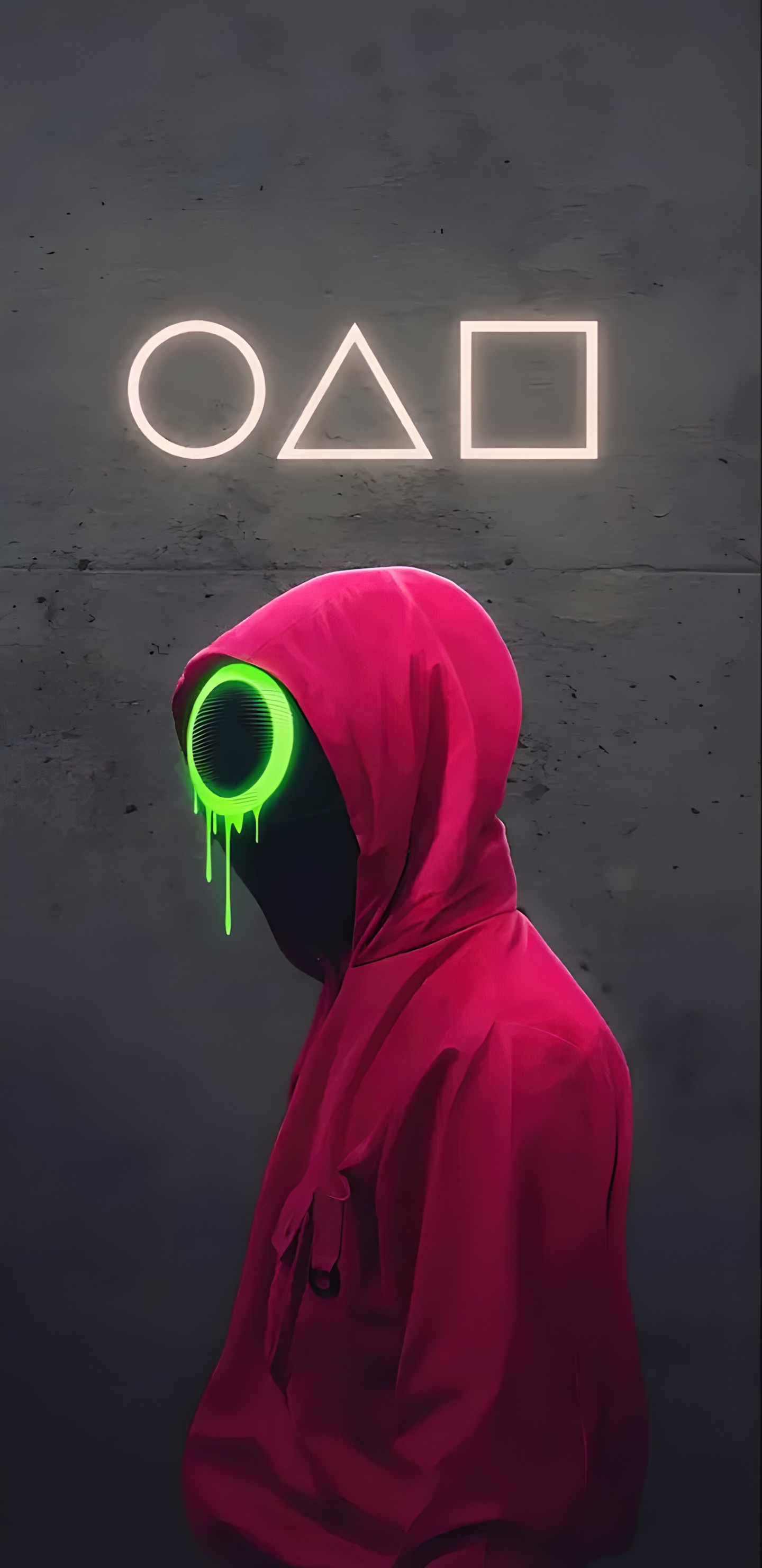 Обои визуальное искусство, игра в кальмара, графический дизайн, иллюстрация, рукав в разрешении 1440x2960