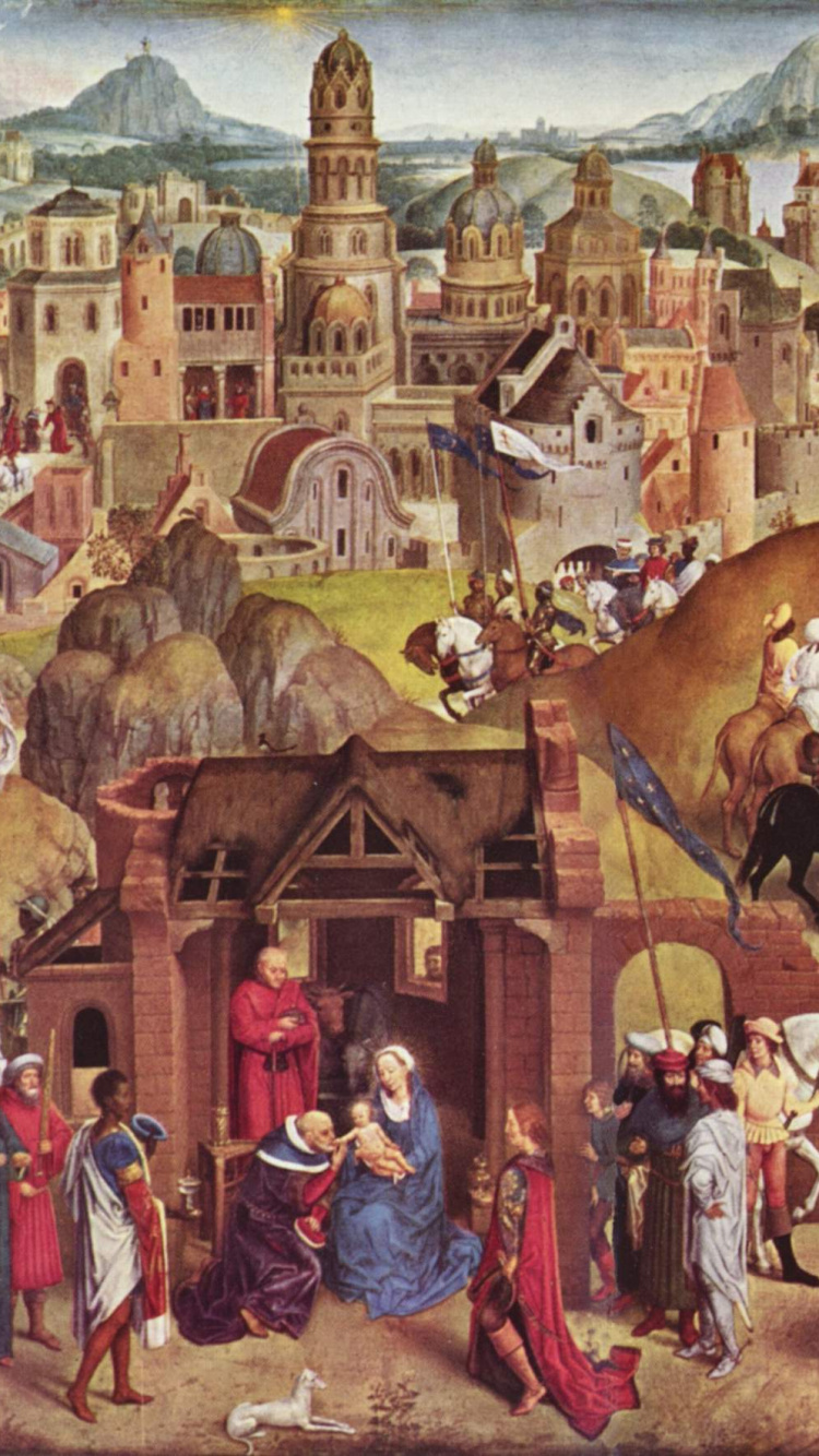 Обои живопись, произведение искусства, арт, средневековье, история в разрешении 750x1334