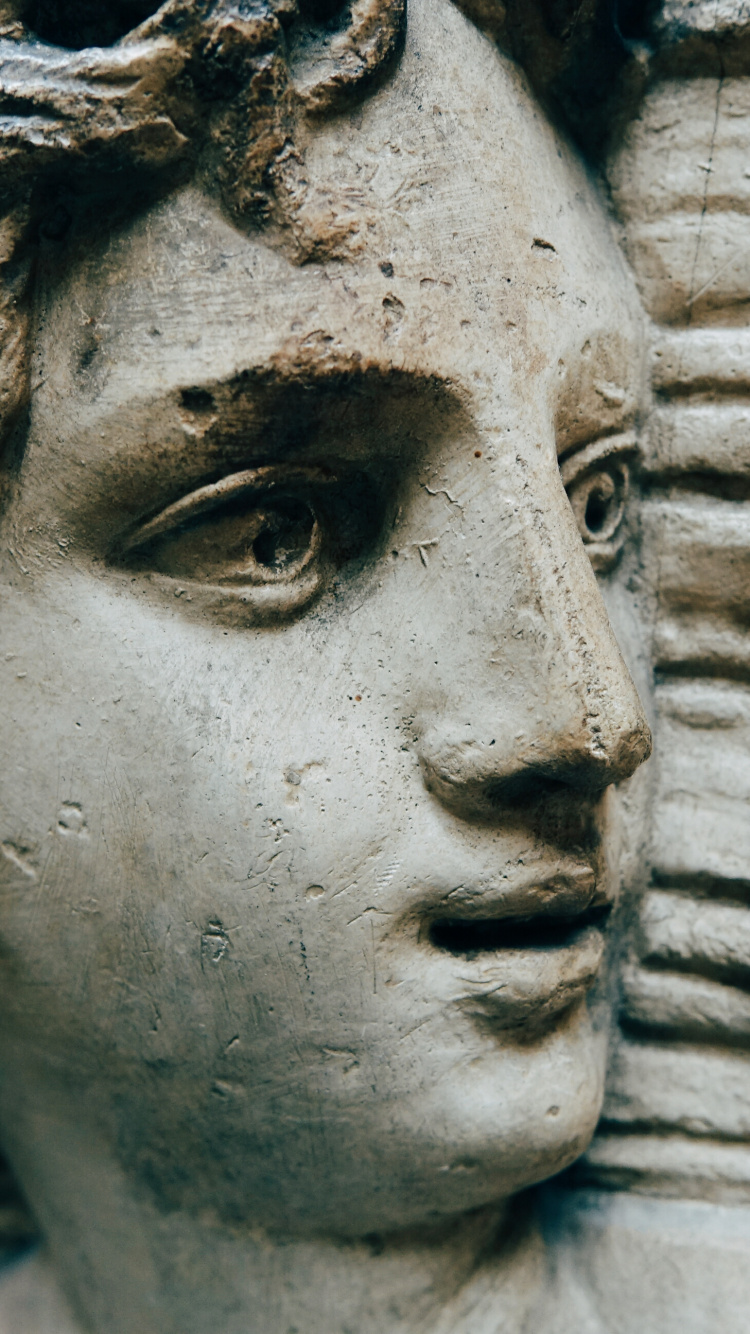 Обои статуя, скульптура, резьба, резьба по камню, классическая скульптура в разрешении 750x1334