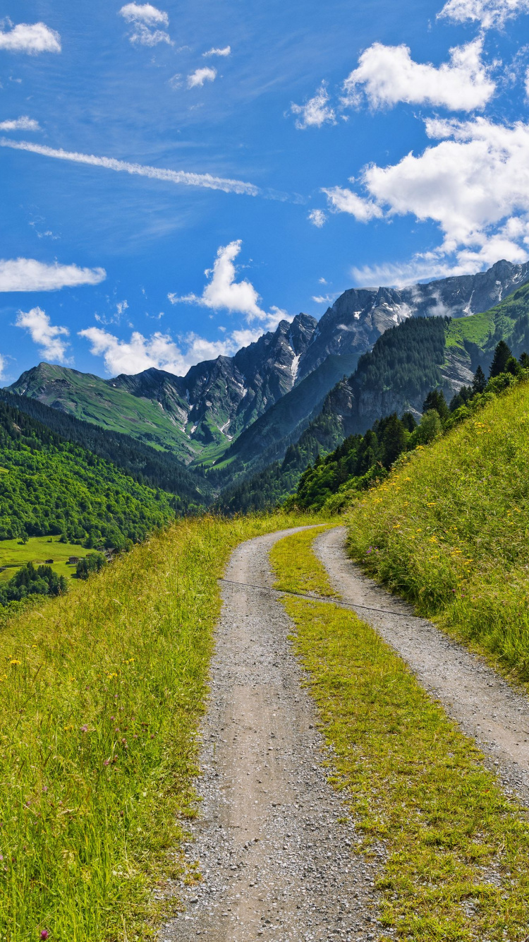 Обои облако, гора, растение, природный ландшафт, Люди в природе в разрешении 750x1334