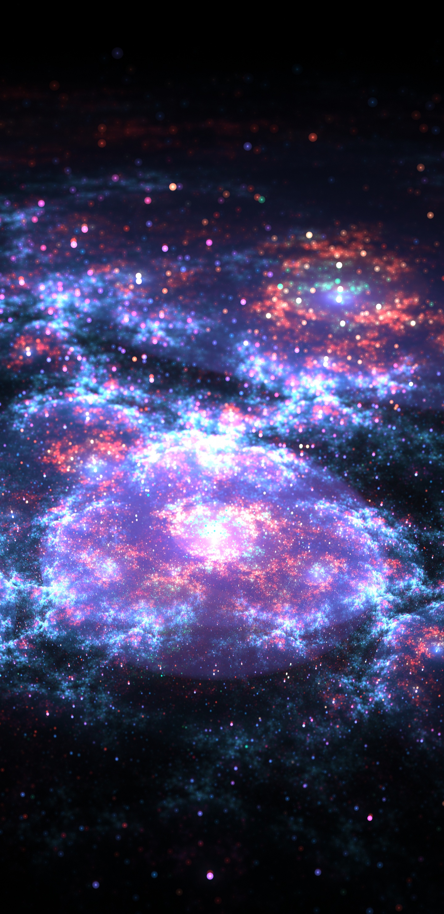 Обои космическое пространство, Галактика, атмосфера, астрономический объект, космос в разрешении 1440x2960