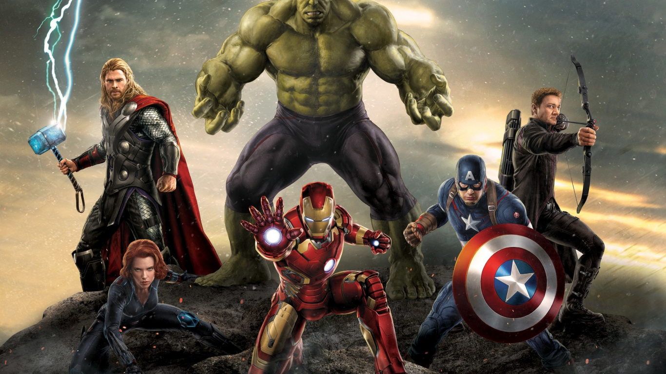 Обои Халк, мститель, супергерой, фигурка, компьютерная игра в разрешении 1366x768