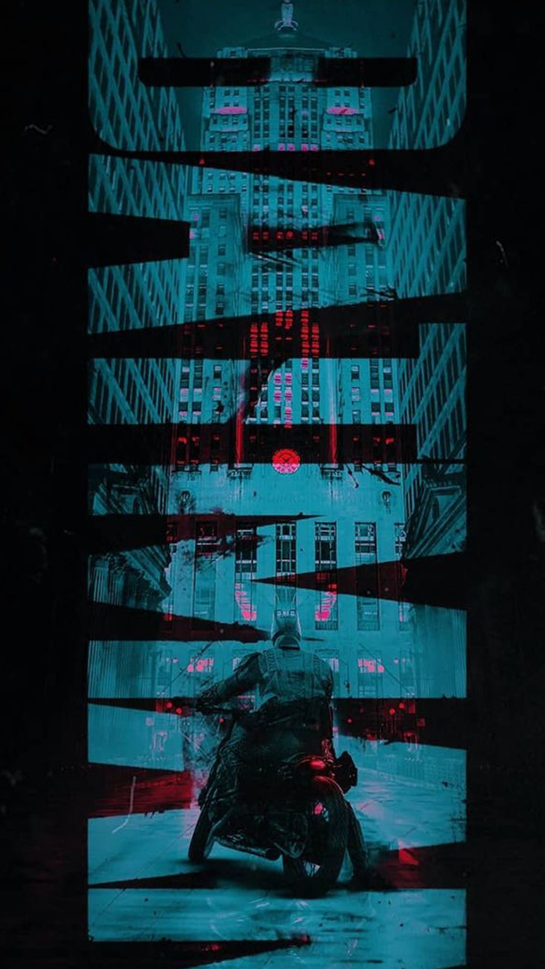 Обои темнота, Бэтмен, окно, синий, прямоугольник в разрешении 1080x1920