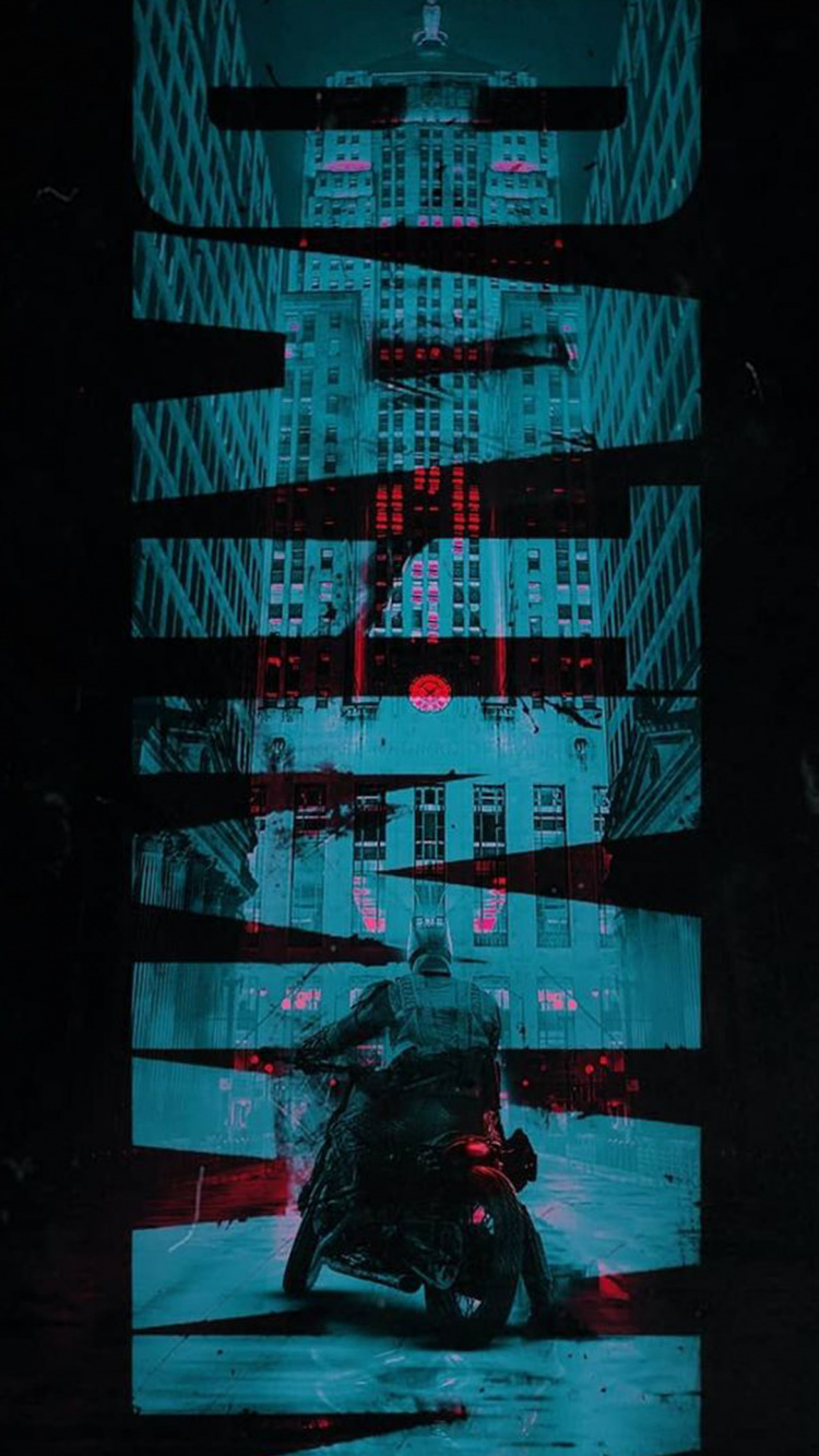 Обои темнота, Бэтмен, окно, синий, прямоугольник в разрешении 750x1334