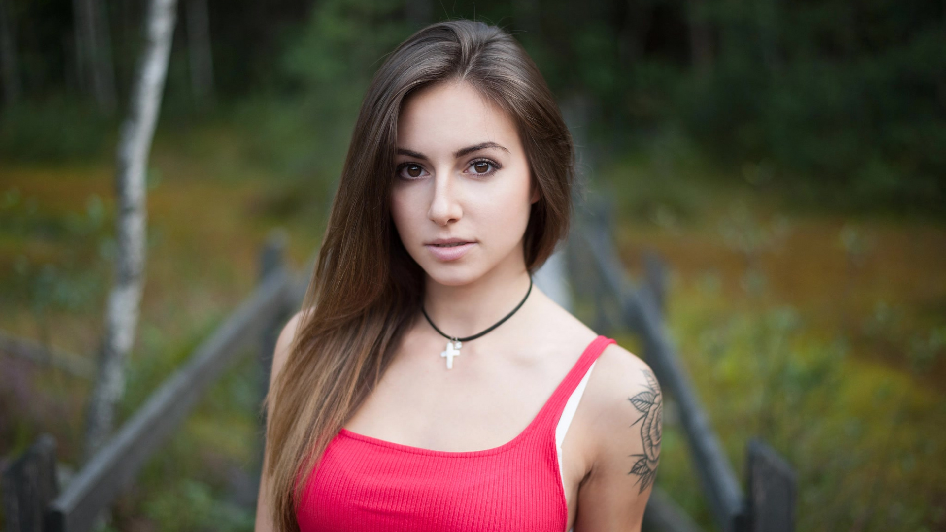 Обои Элиза wolniewicz, волосы, лицо, красота, губа в разрешении 1920x1080