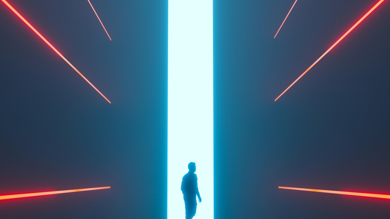 Обои свет, иллюстрация, арт, электричество, Визуальный эффект освещения в разрешении 1280x720