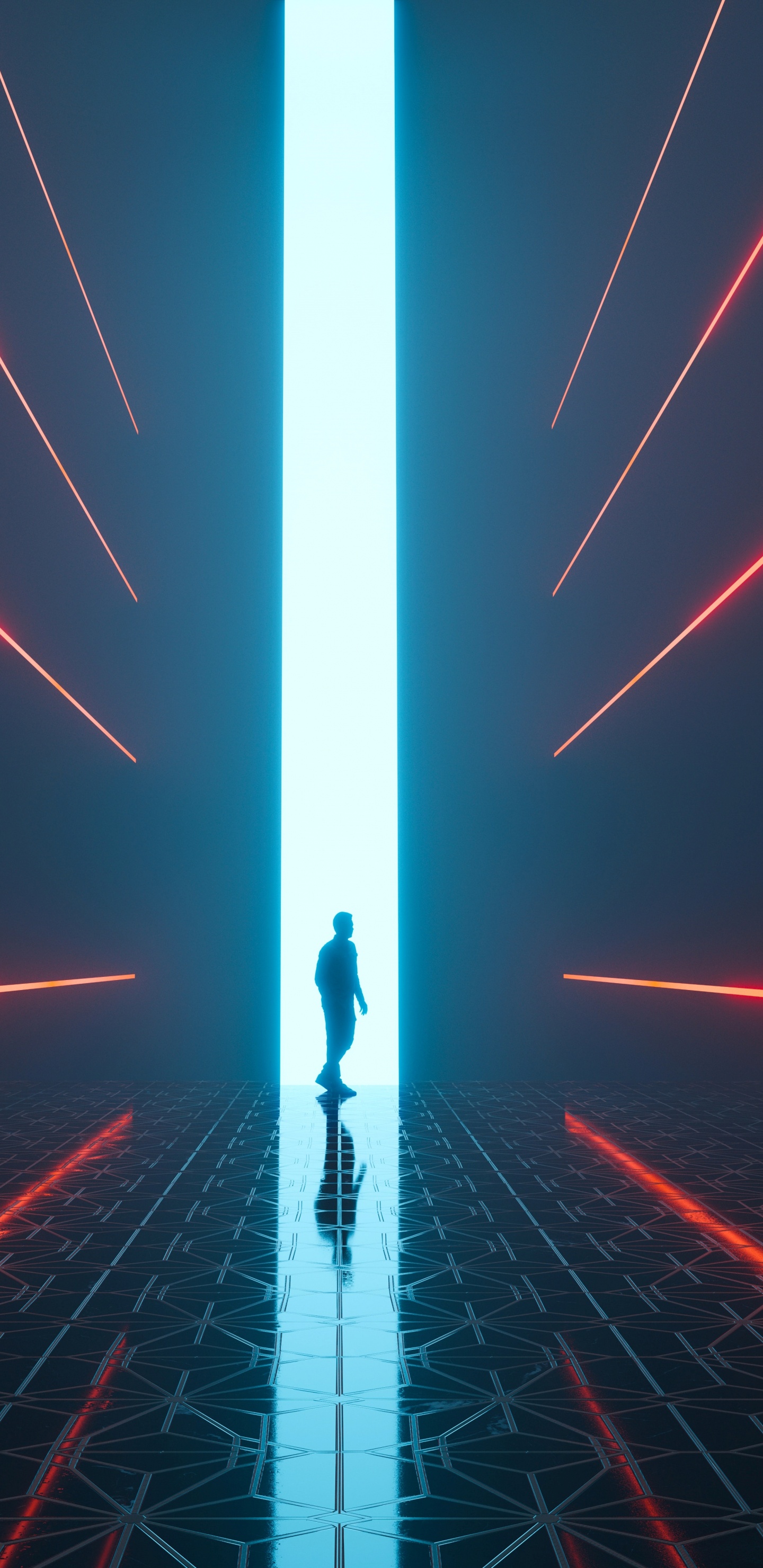 Обои свет, иллюстрация, арт, электричество, Визуальный эффект освещения в разрешении 1440x2960