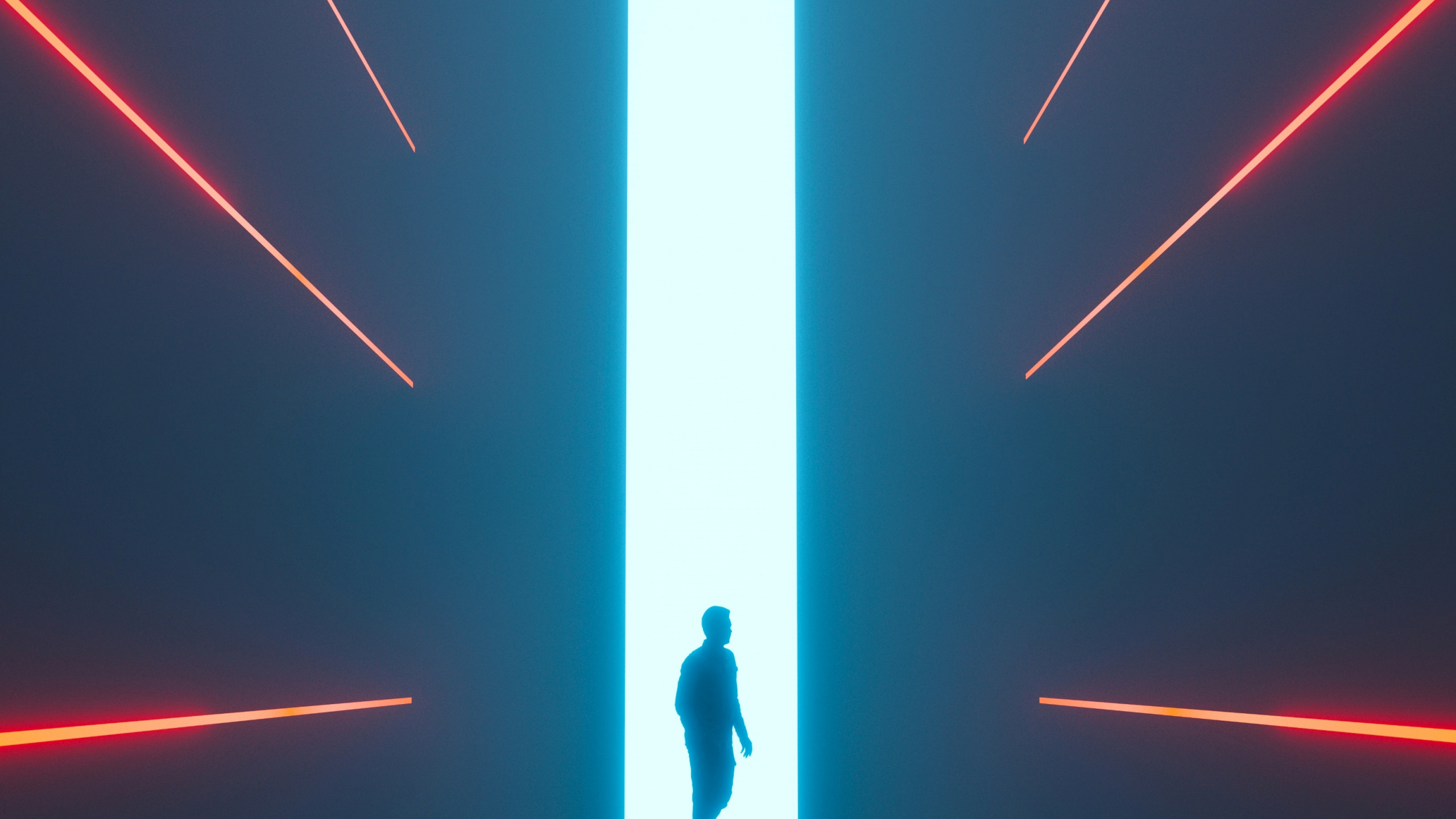 Обои свет, иллюстрация, арт, электричество, Визуальный эффект освещения в разрешении 2560x1440