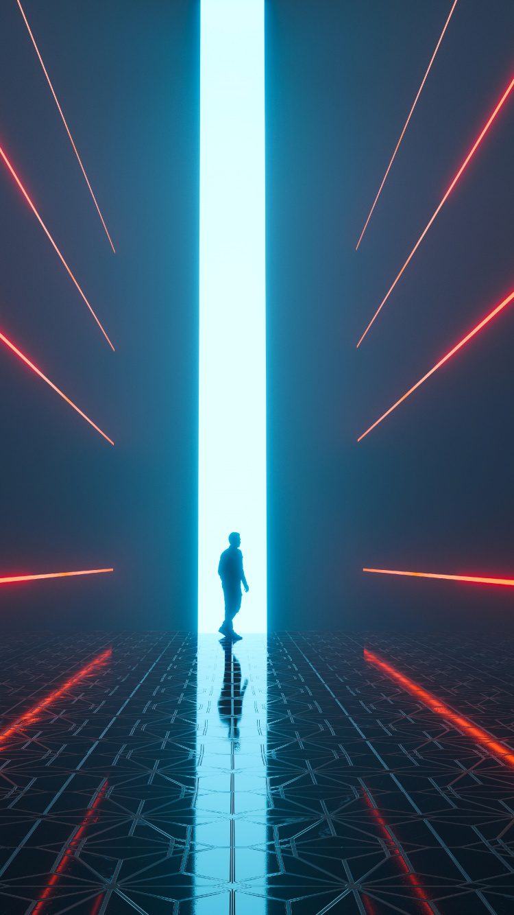 Обои свет, иллюстрация, арт, электричество, Визуальный эффект освещения в разрешении 750x1334