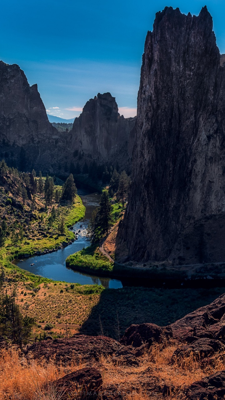 Обои природа, гора, дикая местность, рок, обрыв в разрешении 720x1280