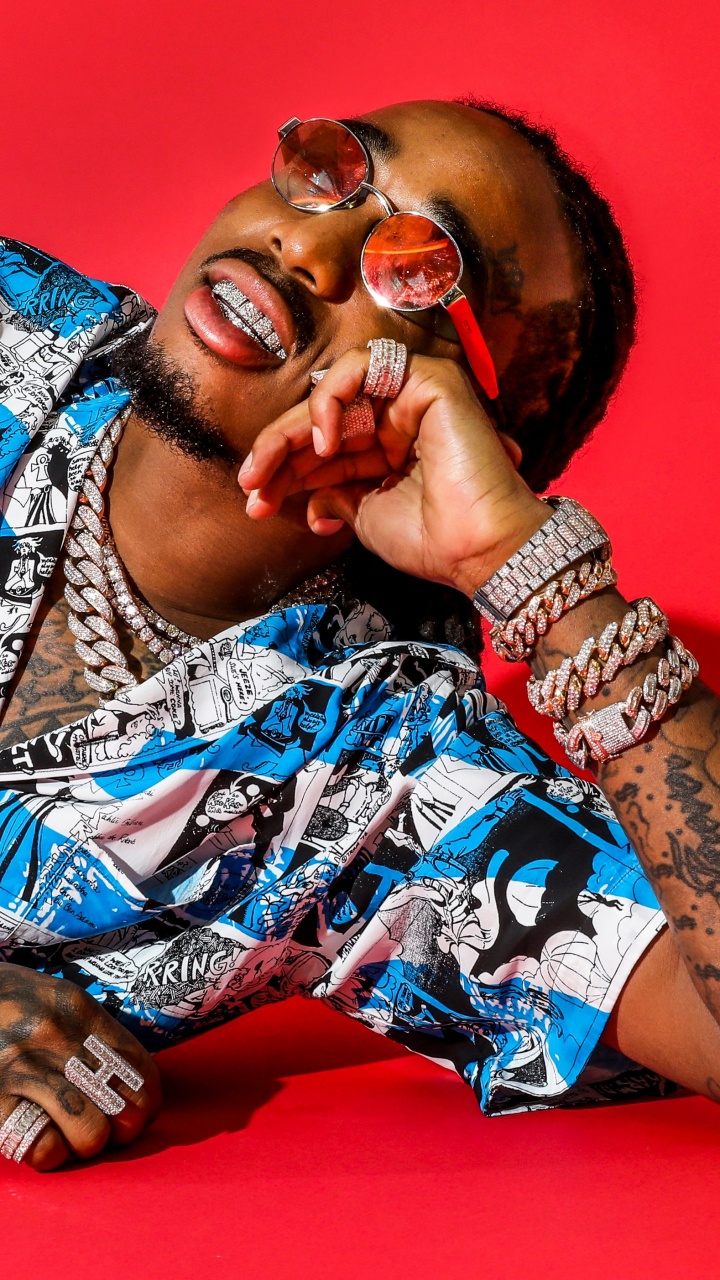 Обои Quavo Huncho, Мигос, ловушка музыка, хип хоп музыка, реппер в разрешении 720x1280