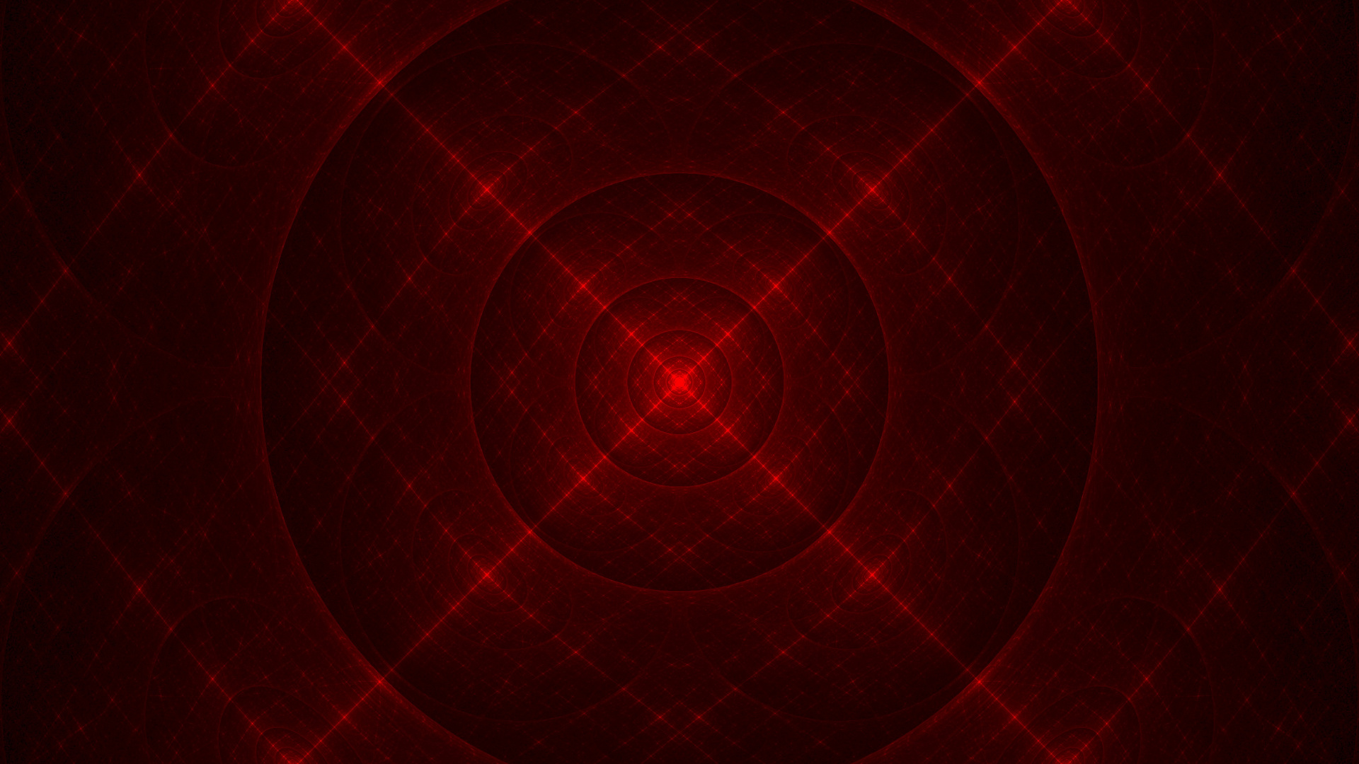 Обои фрактал, красный цвет, бордовые, узор, круг в разрешении 1920x1080