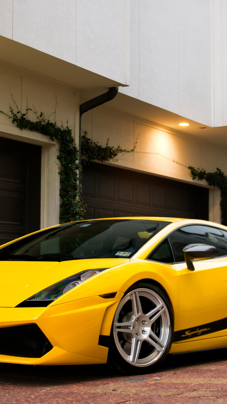 Обои lamborghini gallardo, Ламборджини, авто, суперкар, желтый в разрешении 750x1334