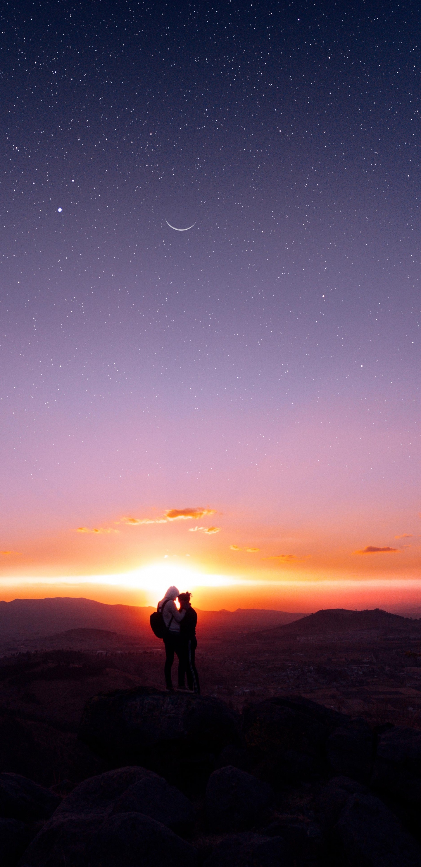 Обои облако, атмосфера, экорегион, свет, послесвечение в разрешении 1440x2960