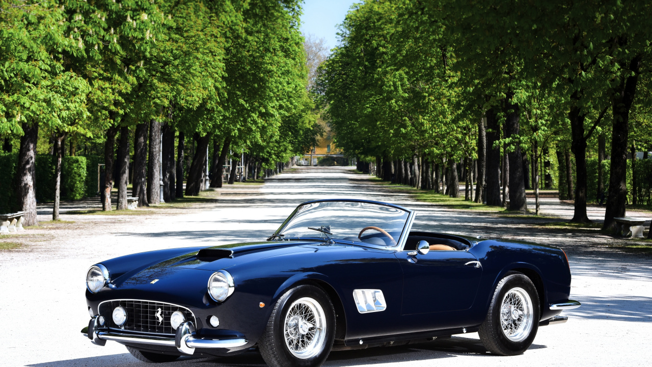 Обои Феррари Калифорния, Феррари 250 ГТО, Феррари 250 ГТ луссо, классический автомобиль, Кабриолет в разрешении 1280x720