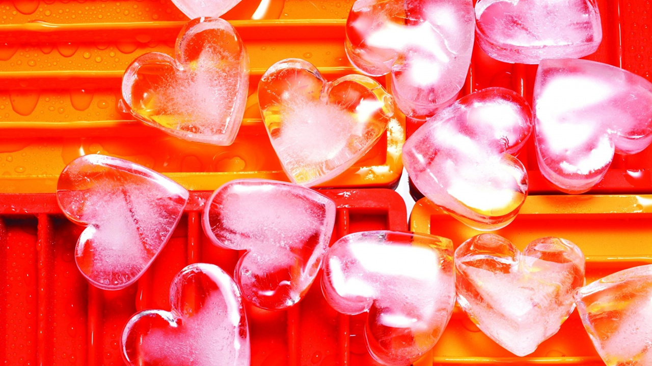 Обои лед, сладость, кондитерские изделия, лепесток, цифровое искусство в разрешении 1280x720