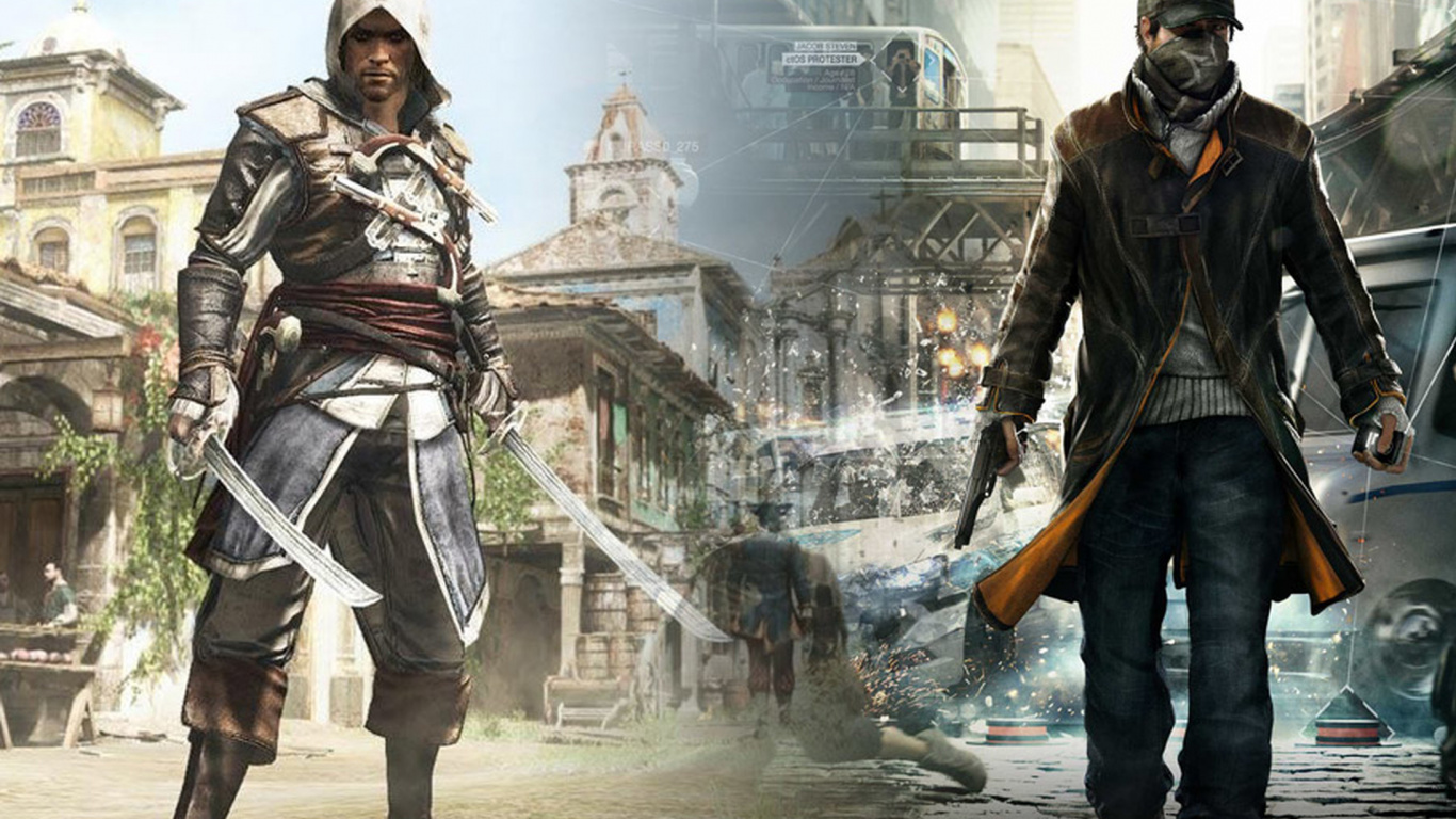 Обои сторожевой пес, Watch Dogs 2, Эйден Пирс, xbox one, компьютерная игра в разрешении 1366x768